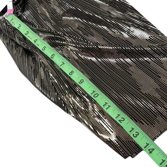 Altar'd State Black Gold Metallic Sleeveless Slinky Ruffle High Neck (XL) -NEW‎ - Picture 13 of 13